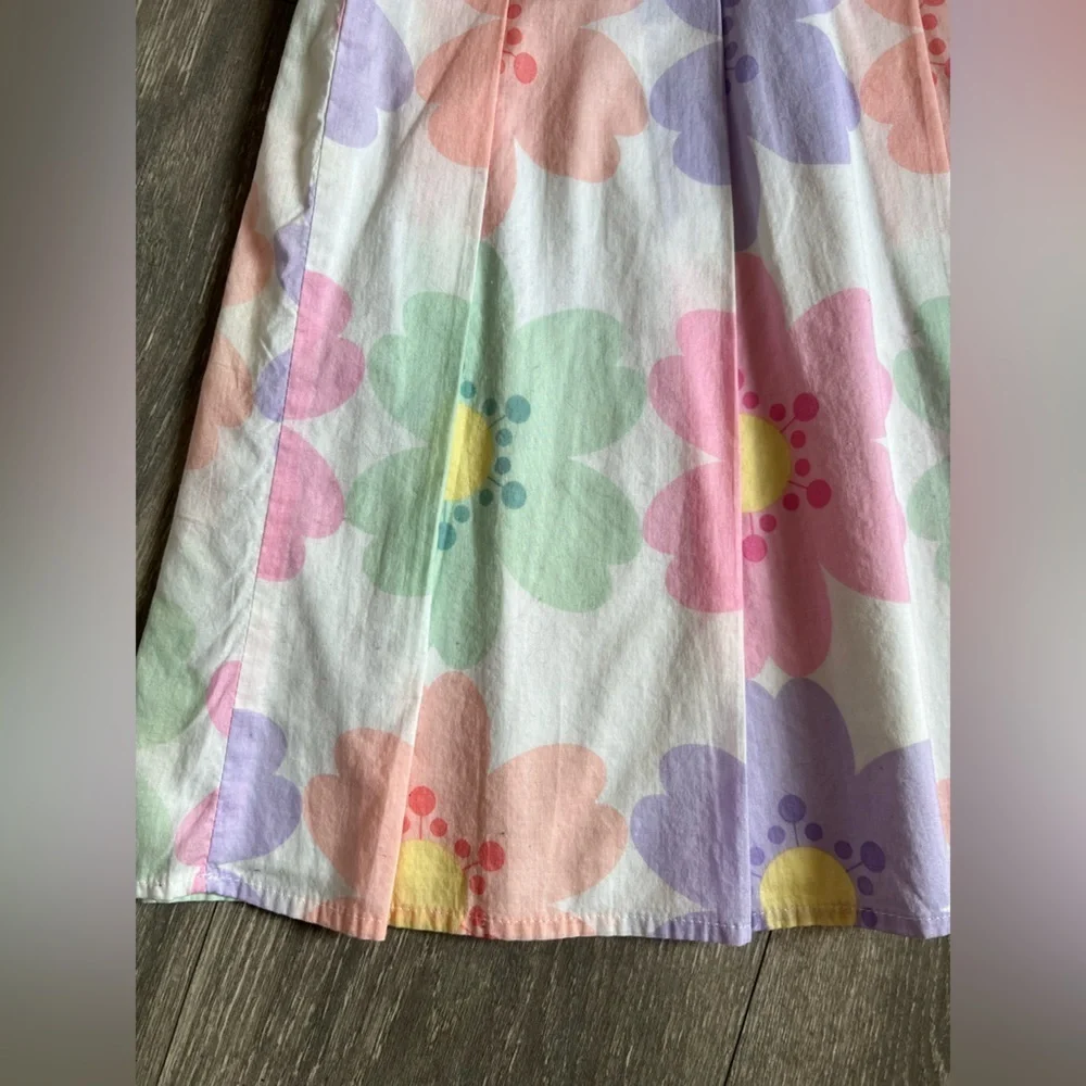 Honey punch pleated pastel floral skirt.